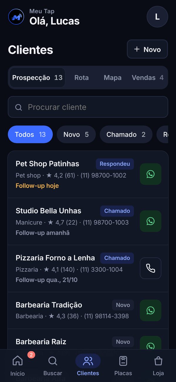 Tela chame no whatsapp com um toque do painel